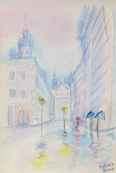 Rainy Day in Lviv