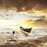 Sunset on the sea