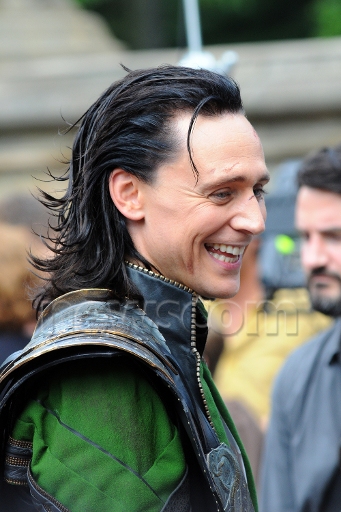 Loki on the Avengers set