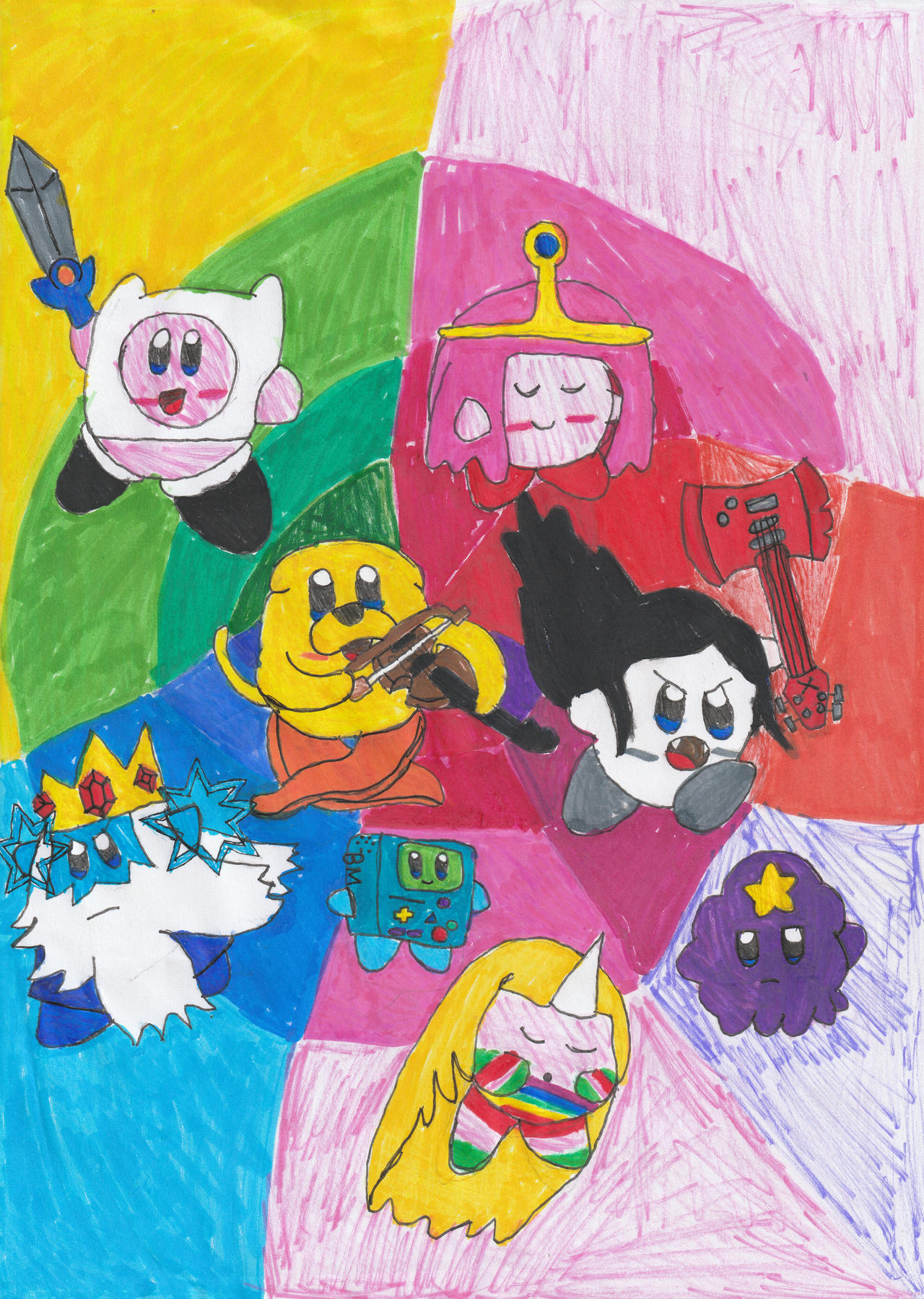 Kirby's Adventure Time shirt design