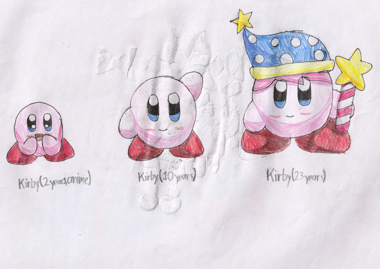 Kirby Age Progession by KirbyStar58 on DeviantArt