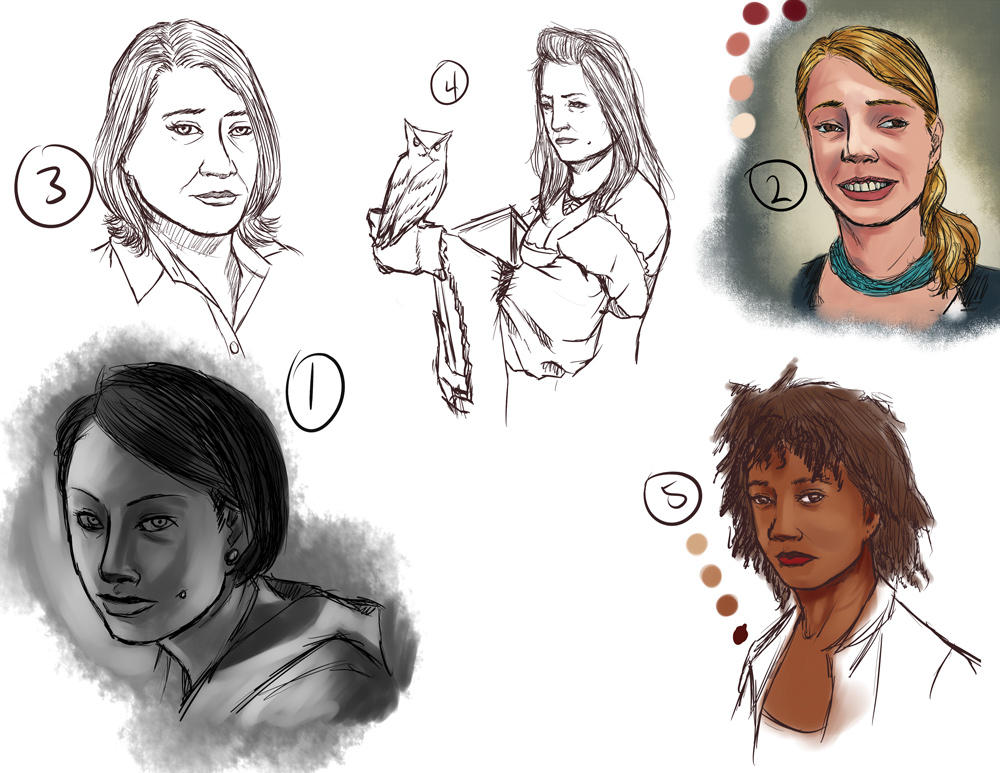 More Face Studies by OmnisCMcMahan on DeviantArt