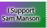 I Support Sam Manson Stamp