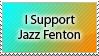 I Support Jazz Fenton Stamp