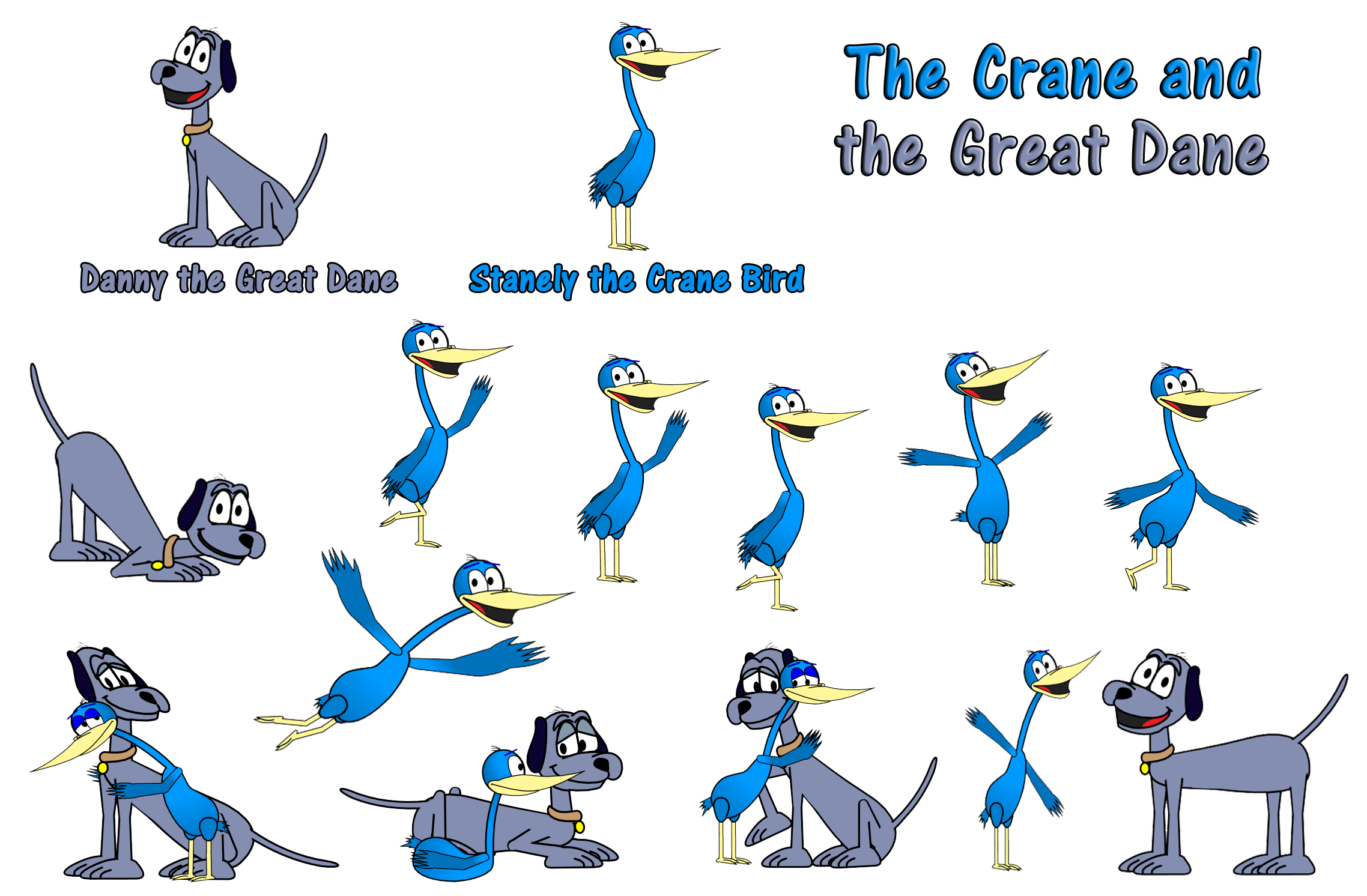 Dane Character The Crane and the Great Dane Characters by twoodland1994 on DeviantArt