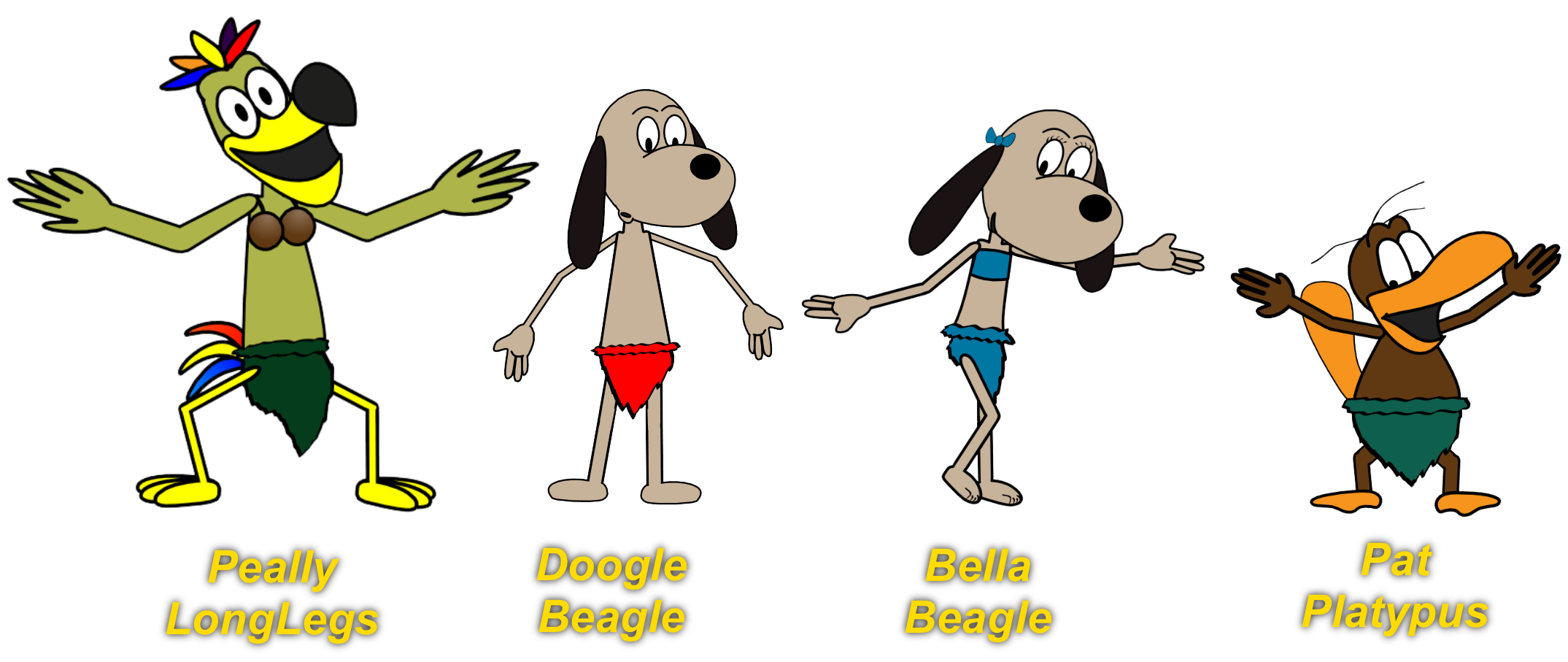 Doogle and Friends in their Loincloths by twoodland1994 on DeviantArt