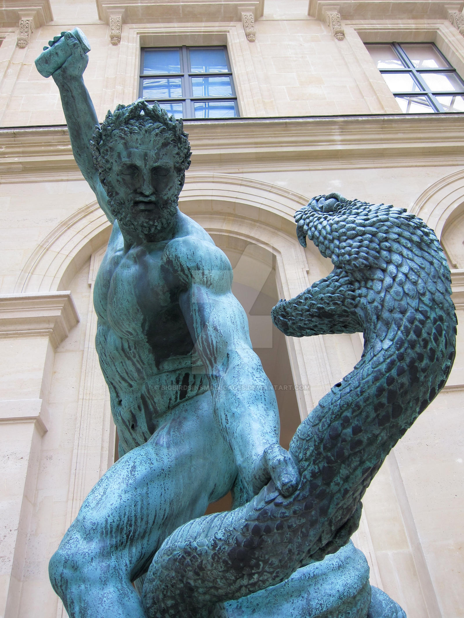 the Louvre: Apollo vs. Python by bigbirdsinsmallcages on DeviantArt