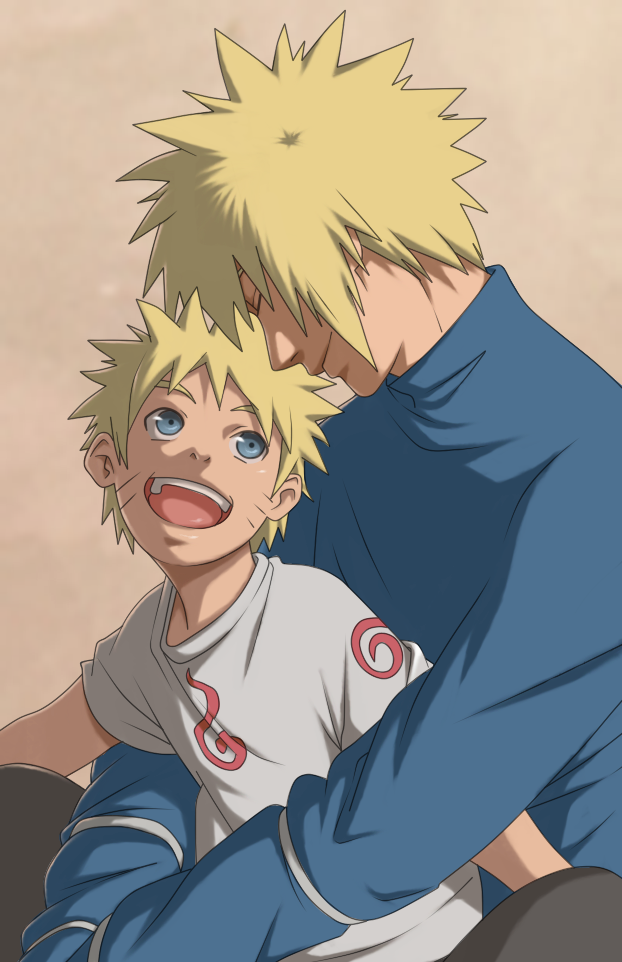 Naruto and Minato by lubiga on DeviantArt