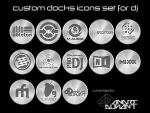 Custom dock icons set for DJ