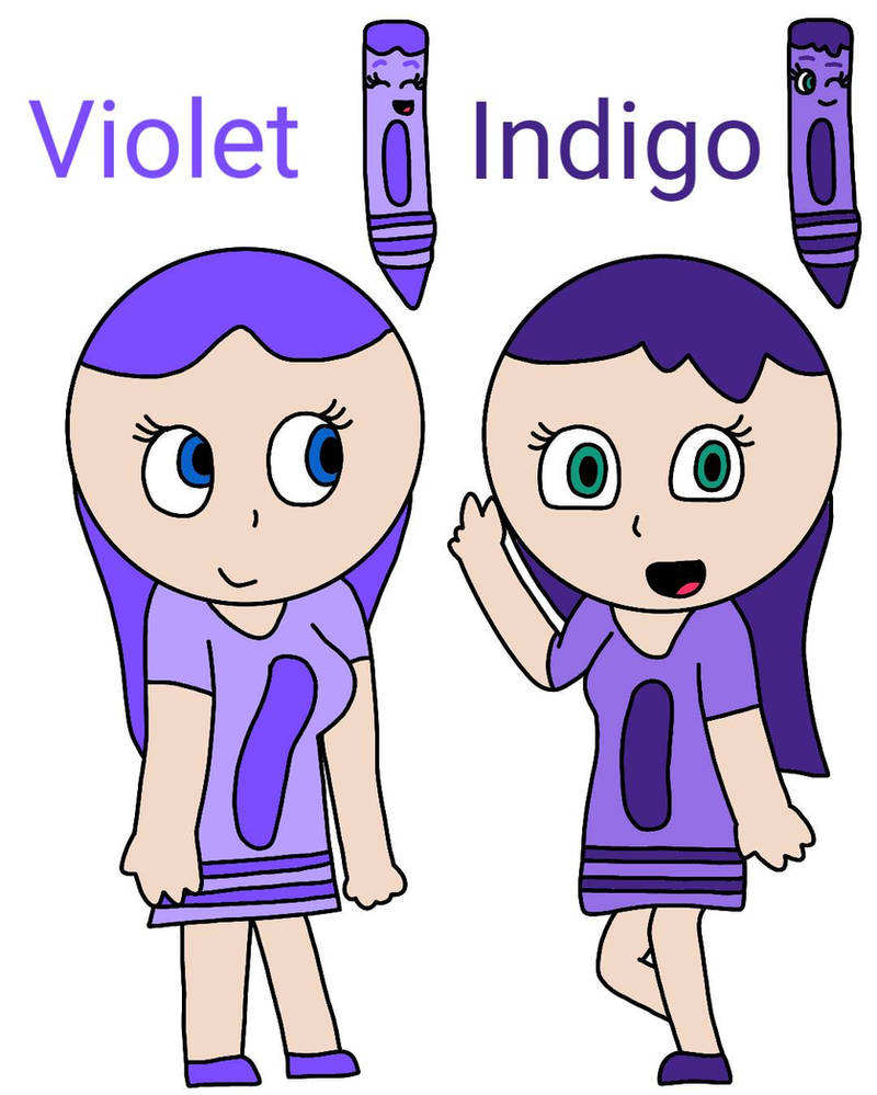 Indigo and Violet humanized by WillylovesEN on DeviantArt