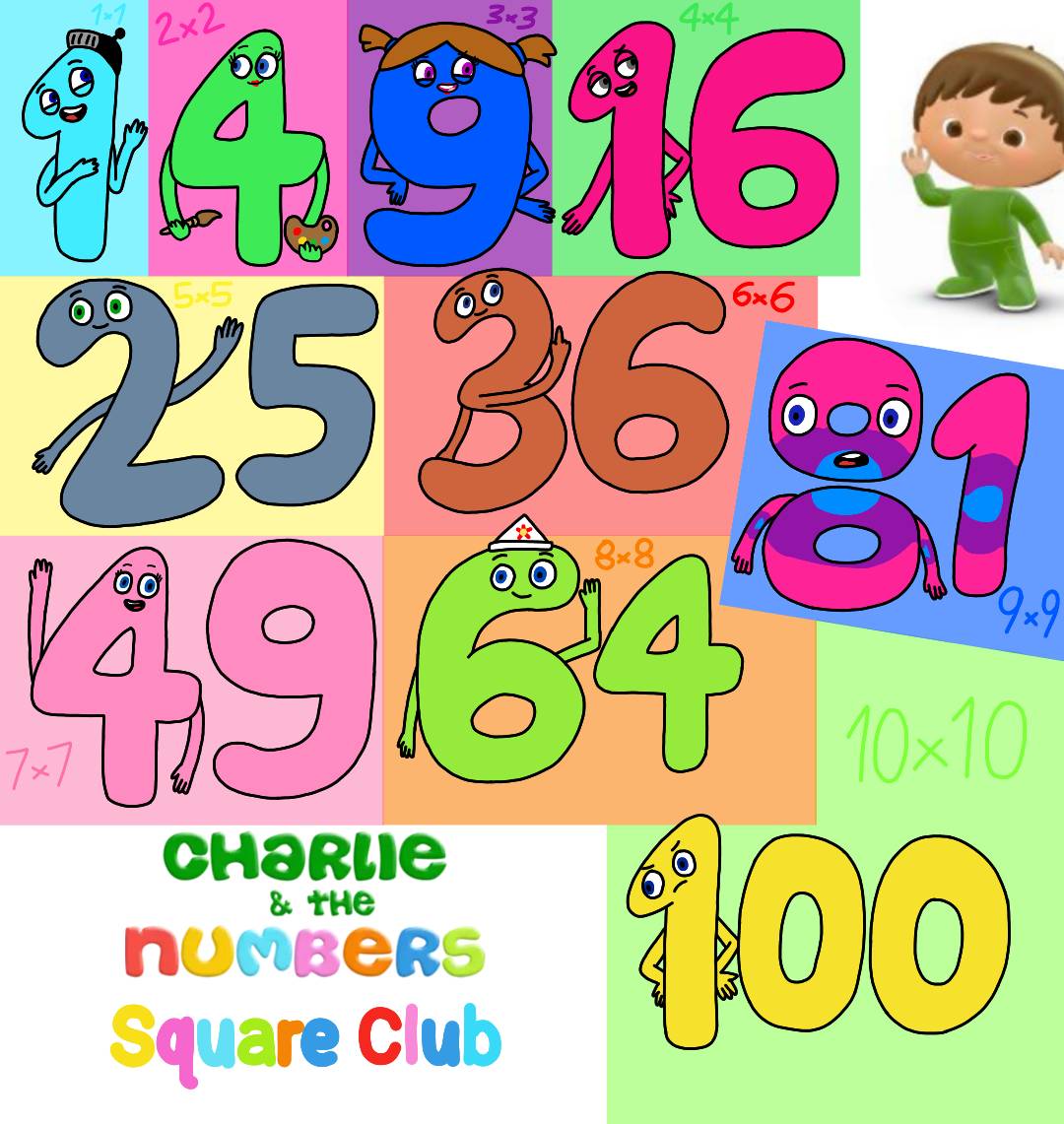 Charlie Numbers Charlie and the Numbers Square Club by WillylovesEN on DeviantArt