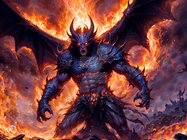 Fire Devil Warrior by tr0xarts on DeviantArt