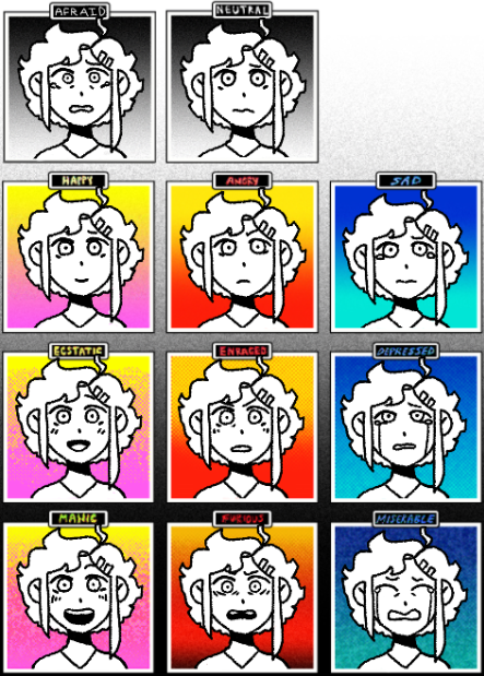 A mess of a blog — Omori emotion chart but with my oc.