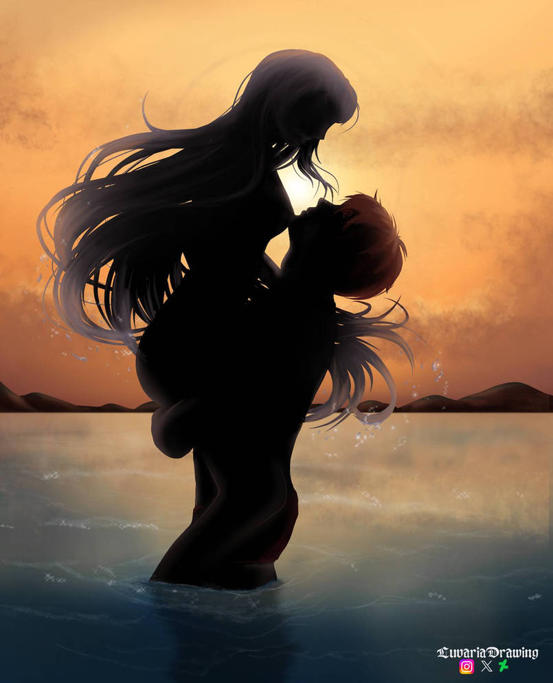 Romantic Deviantart romantic moment under a sunset by LuvariaDrawing on DeviantArt