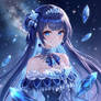 Winter Blueberry Crystal Cake Girl