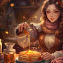 Golden Maple Witch of Winter Mornings