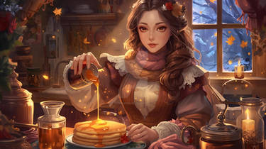 Golden Maple Witch of Winter Mornings