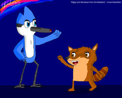 Rigby and Mordecai from the Blasters