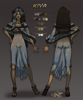 Kiya Character Model Sheet