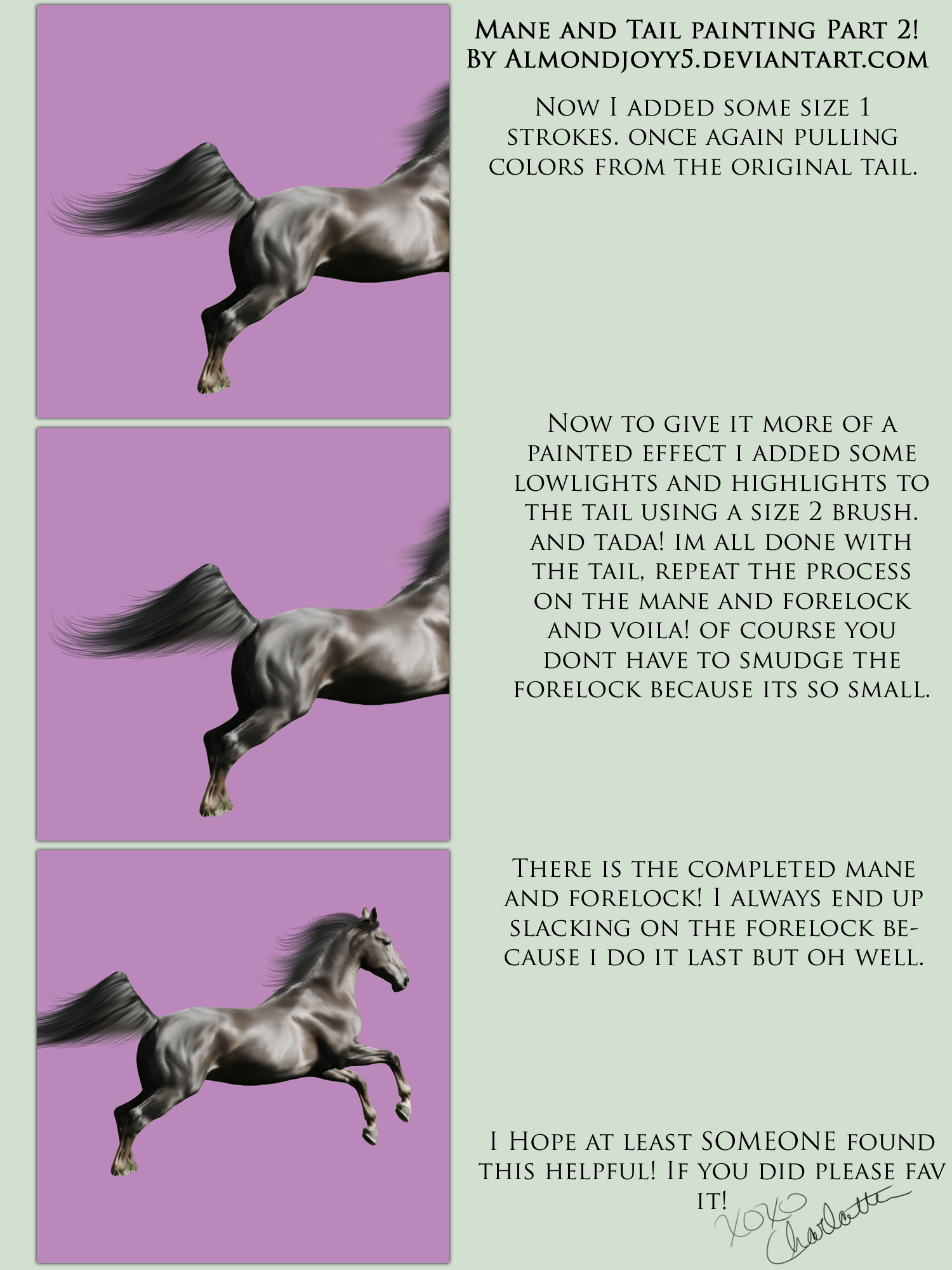 Mane and Tail Tutorial Part 2