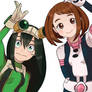 Tsuyu Asui and Uraraka Ochaco