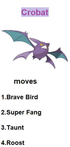 Crobat moves by RedDemonInferno on DeviantArt