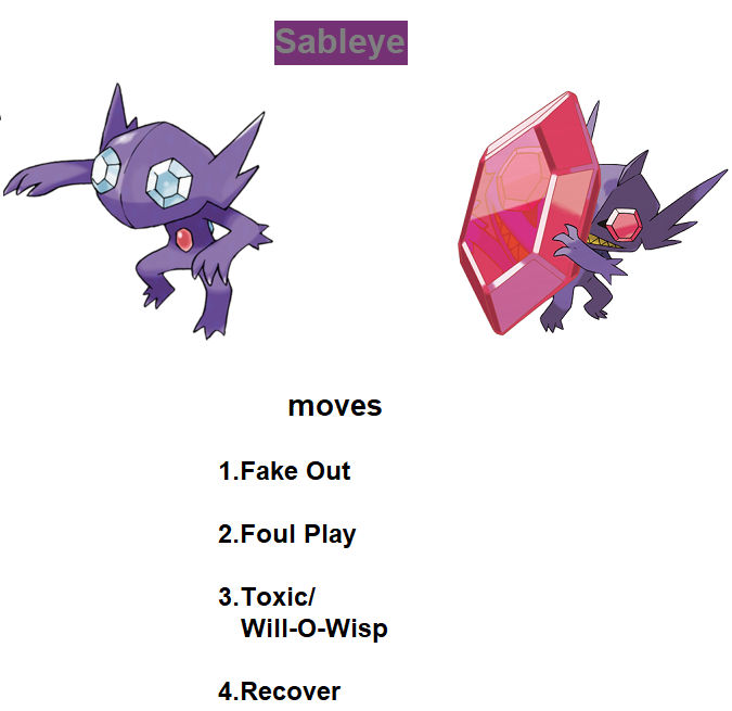 Sableye moves by RedDemonInferno on DeviantArt