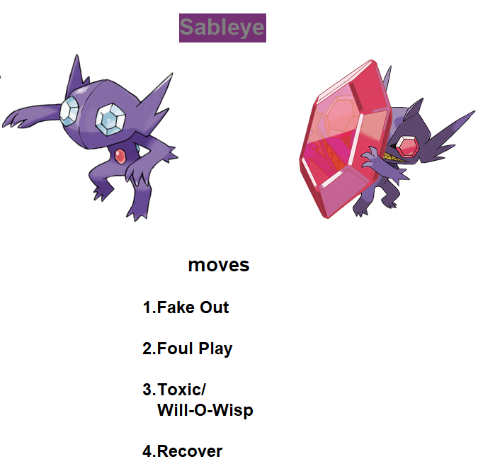 Sableye moves by RedDemonInferno on DeviantArt