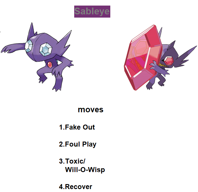 Sableye Evolutions Re-do by Kevichan on deviantART