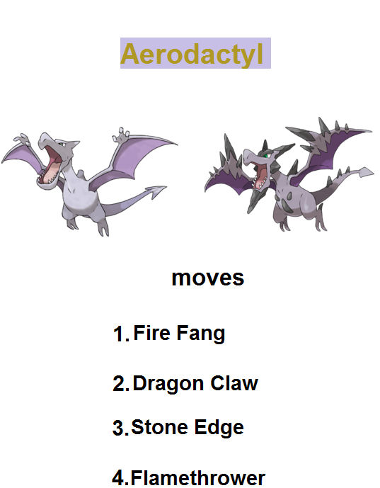 What is a good moveset for Aerodactyl? - PokéBase Pokémon Answers