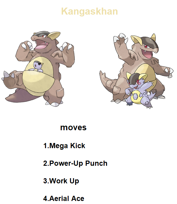 What is a good moveset for Kangaskhan? - PokéBase Pokémon Answers