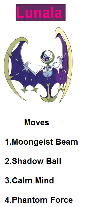 What is a good moveset for Lunala? - PokéBase Pokémon Answers