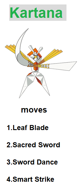 Kartana moves(self picked) by RedDemonInferno on DeviantArt