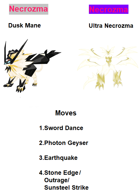 Pokemon 6799 Shiny Necrozma Dusk Mane Pokedex: Evolution, Moves, Location,  Stats