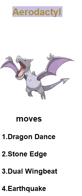 Pokemon Let's Go Aerodactyl  Moves, Evolutions, Locations and