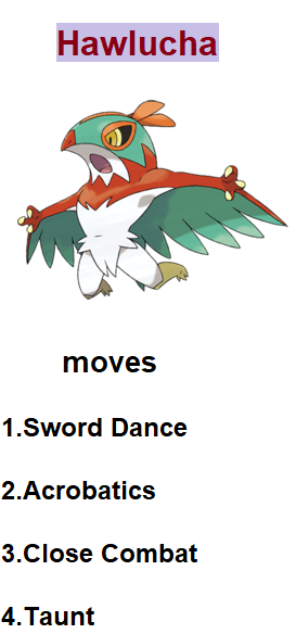 Hawlucha - Pokédex