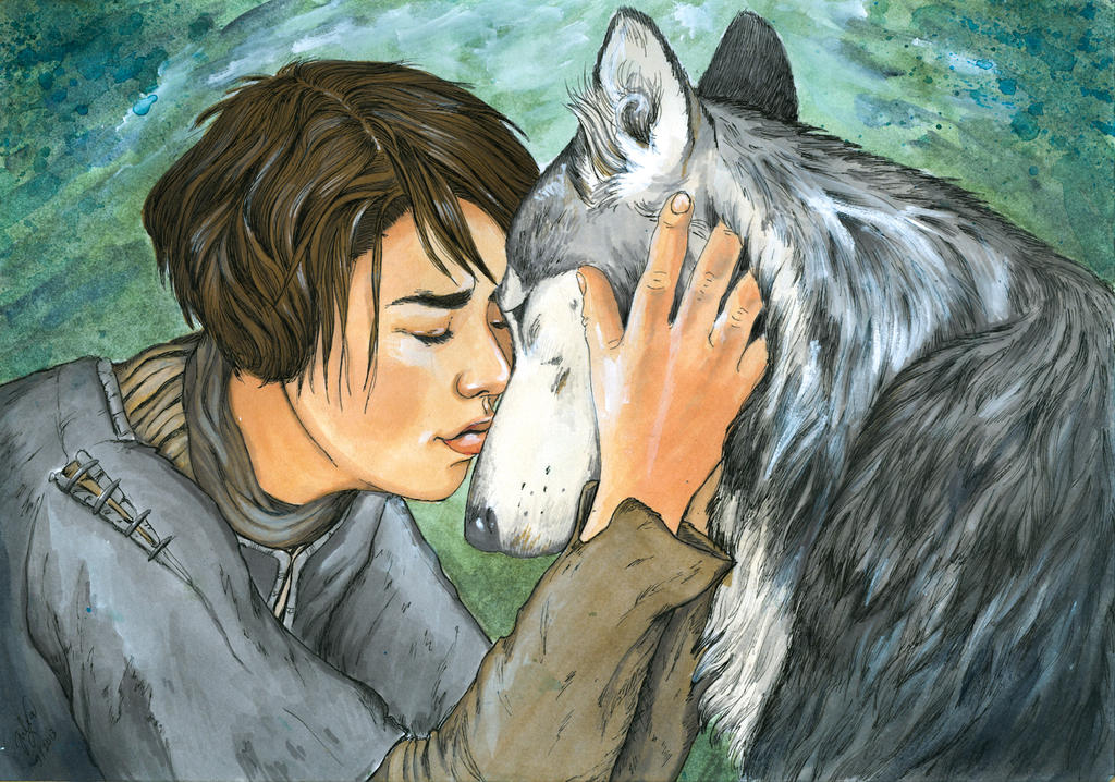 Arya and wolf