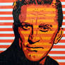 tape art portrait of Kirk Douglas