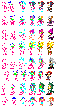 Darkspine Metal Sonic, DarkSpine Metal Sonic Sprites by METARUSONIKU on  deviantART