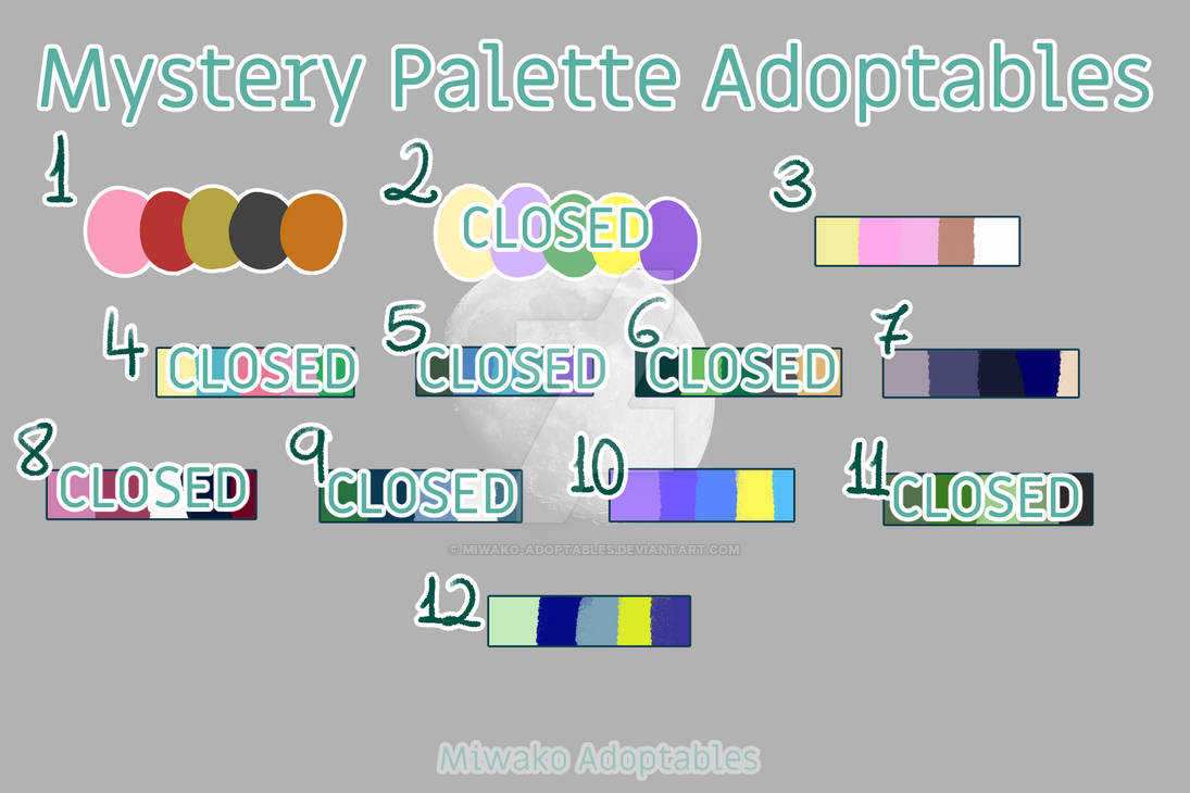 Palette Adoptables! #3 [5/12 OPEN]
