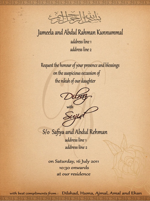 wedding invitation