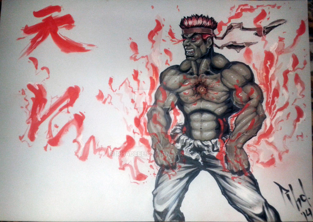 Evil Ryu Throw Pose Evil Ryu - Fan art. by rhadEEE on DeviantArt