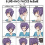 Blushing faces meme :3