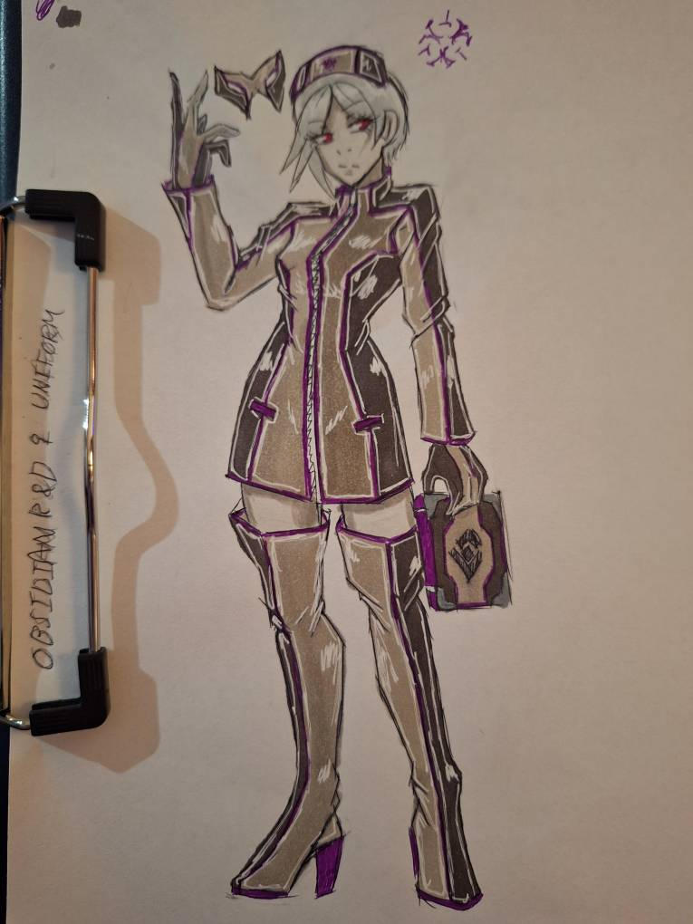 Obsidian R12 Drawing OBSIDIAN R and D Uniform by RagnarokXEternity on DeviantArt