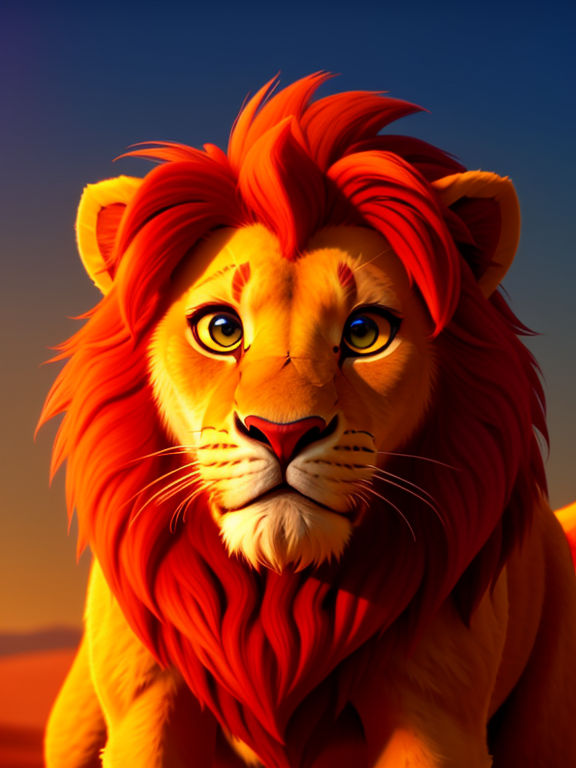 Premium AI Image  Simba The Lion King cartoon character Generative AI