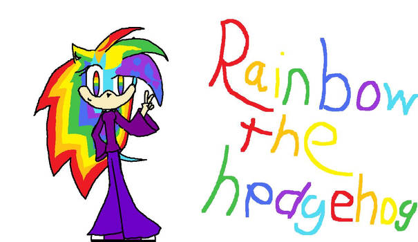 Rainbow the aquatic Hedgehog