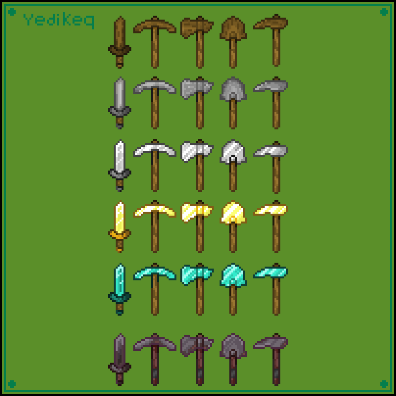 Minecraft tools by YediKeq on DeviantArt