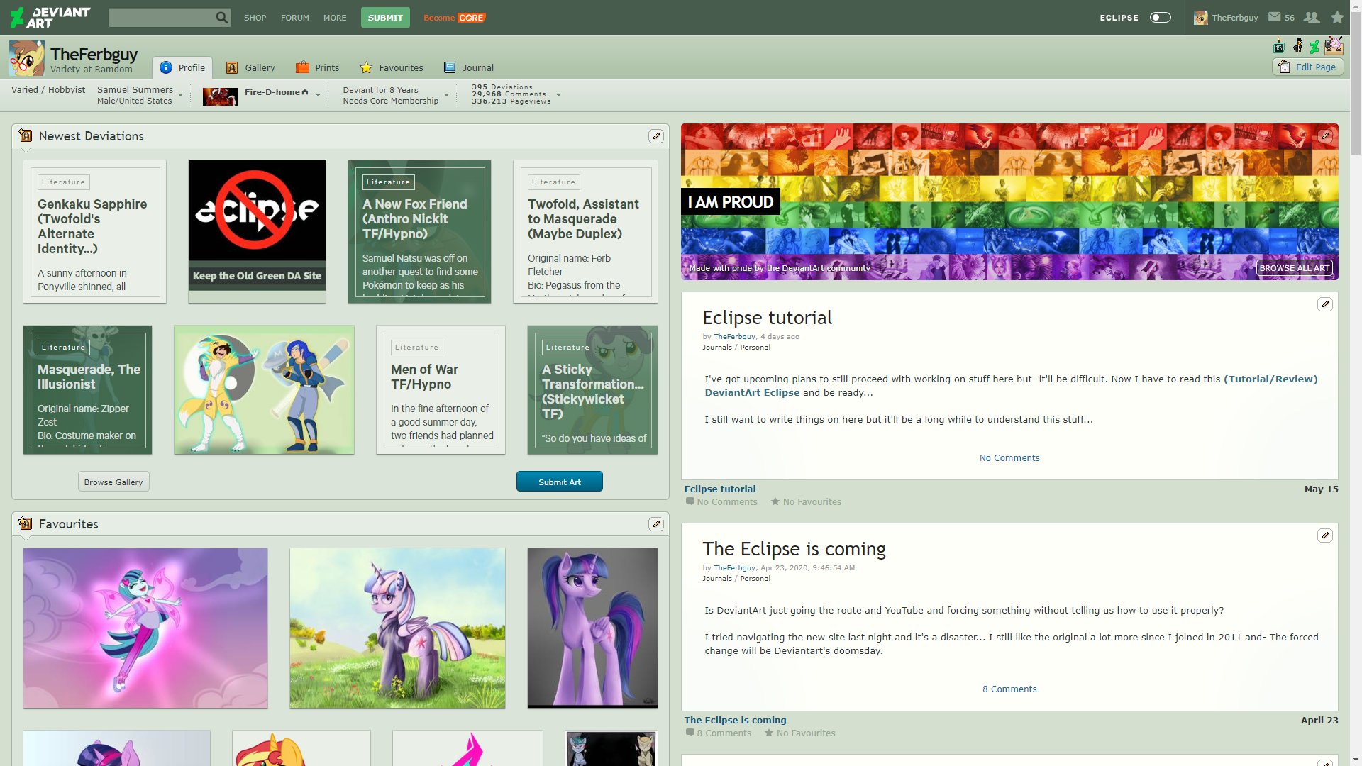 Deviantart Layout 2008 Old DA Layout Page 1 by TheFerbguy on DeviantArt