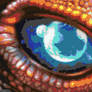 Dragon eye Minecraft Pixel art