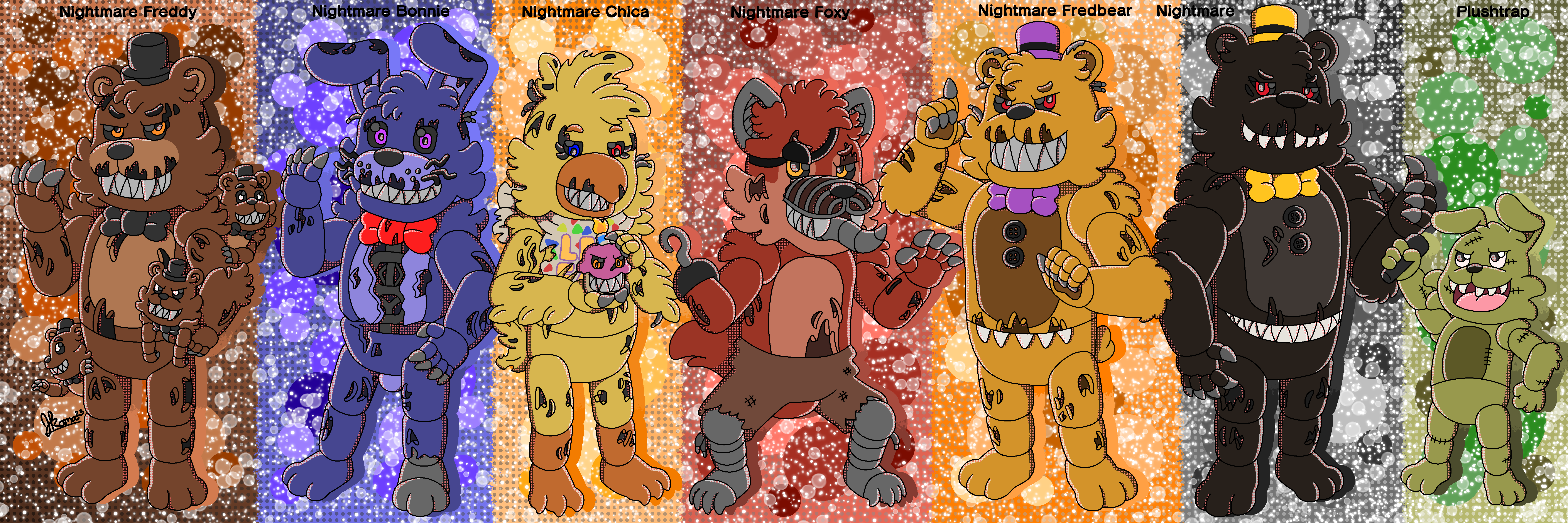 Download Nightmare Foxy - Fredbear Nightmare PNG image for free